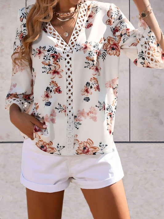 Kendra | Elegant Summer Floral Blouse