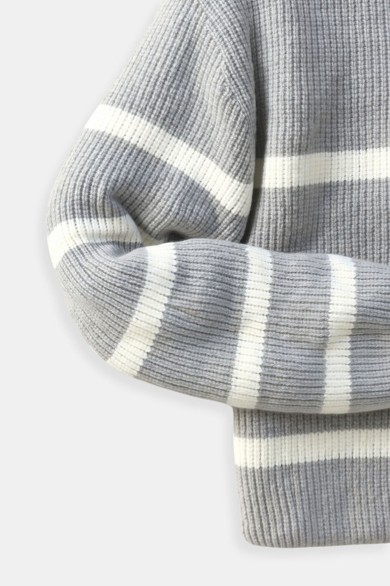 Icoon | Gestreepte heren zip trui
