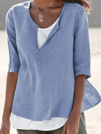 Juliet | Ontspannen Gelaagd Strandshirt