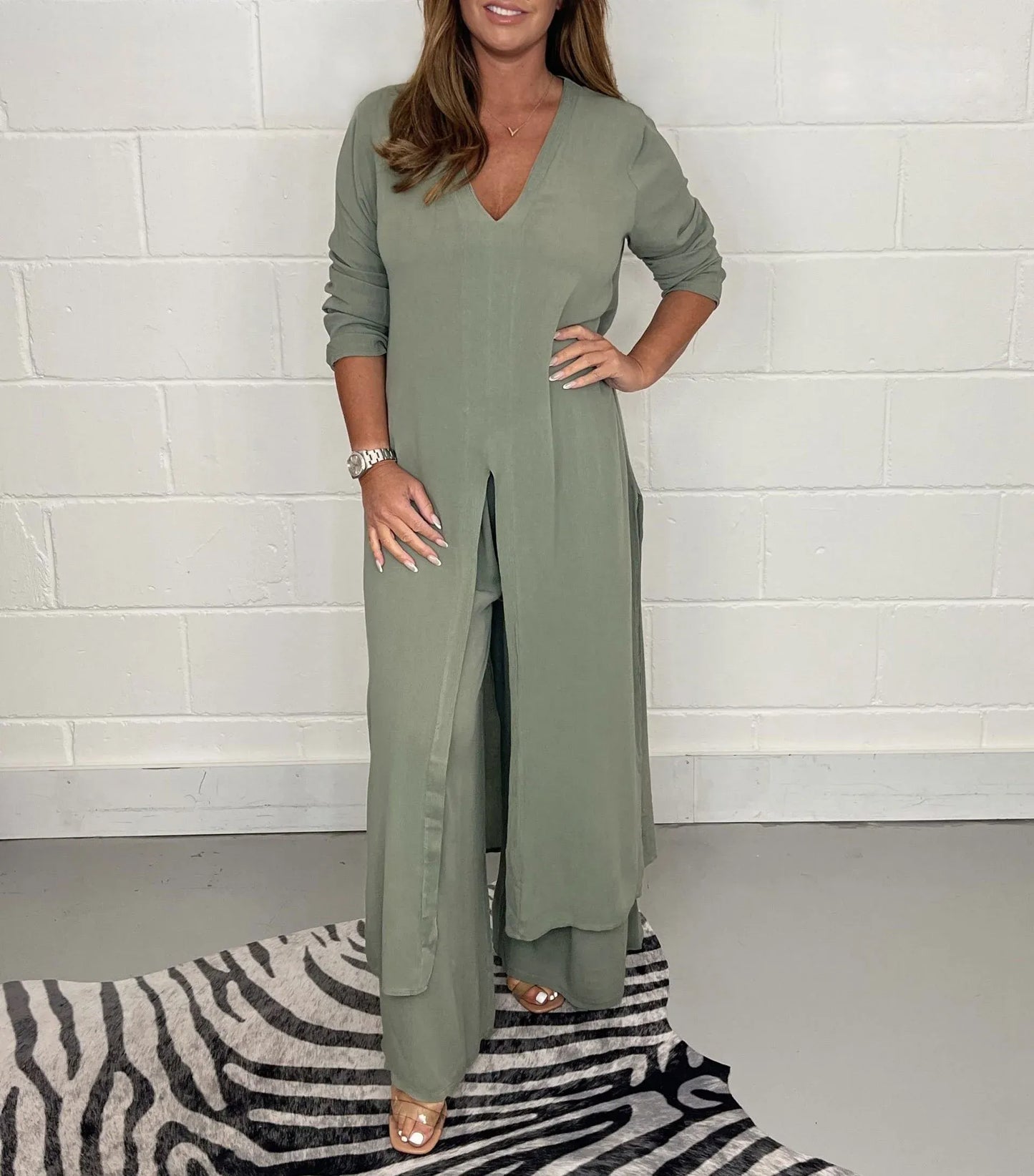 Davina | Chique Lange Jumpsuit met V-hals