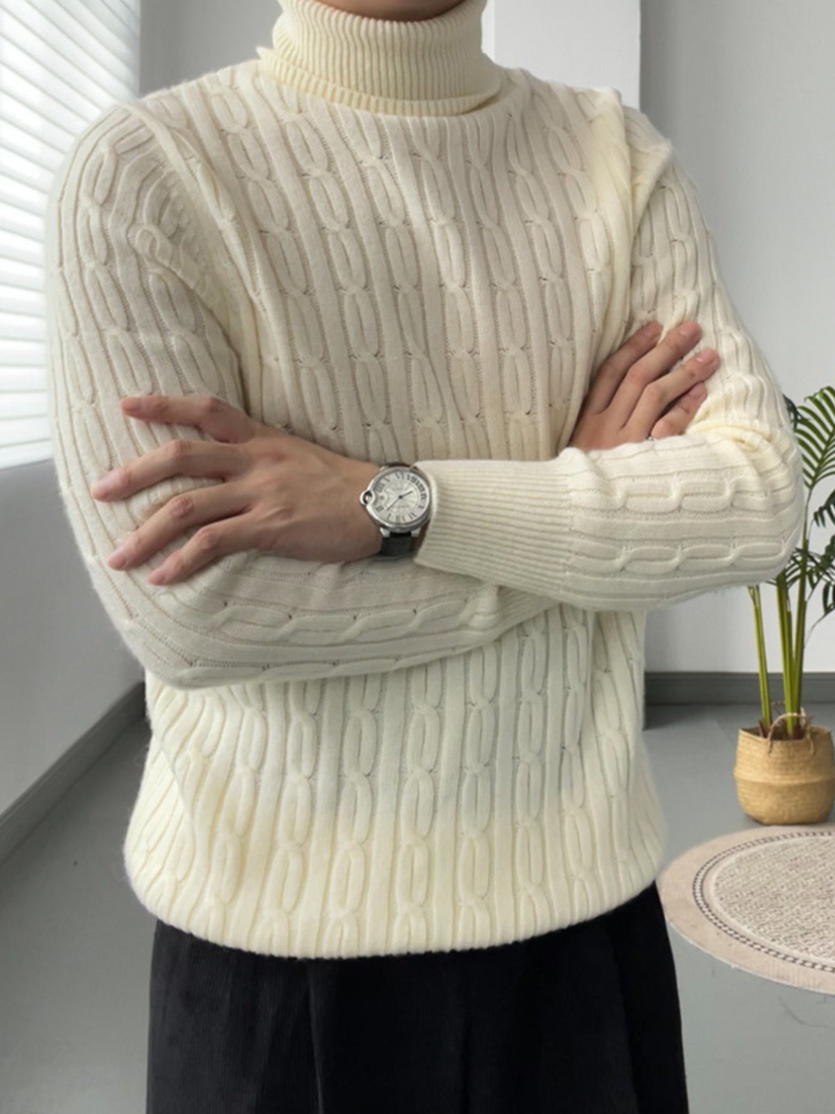 Simon | Casual wollen heren coltrui