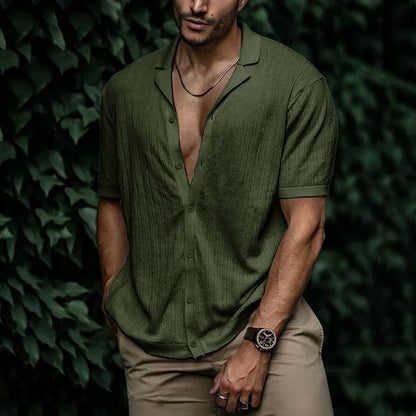 Audrey | Casual Gebreid Shirt met Open Kraag