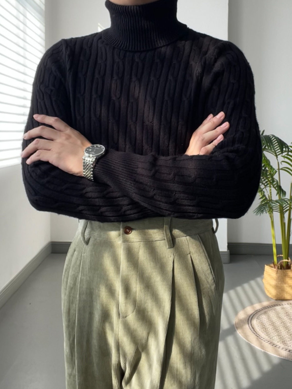Simon | Casual wollen heren coltrui