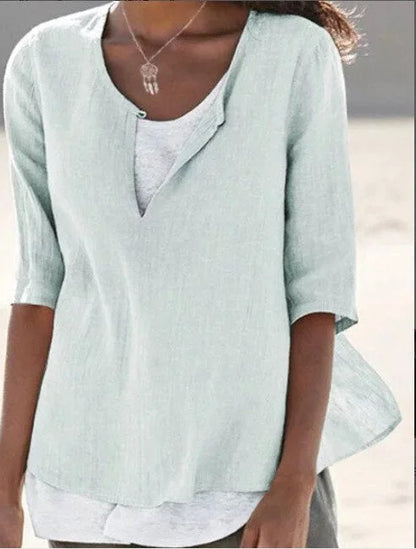 Juliet | Ontspannen Gelaagd Strandshirt