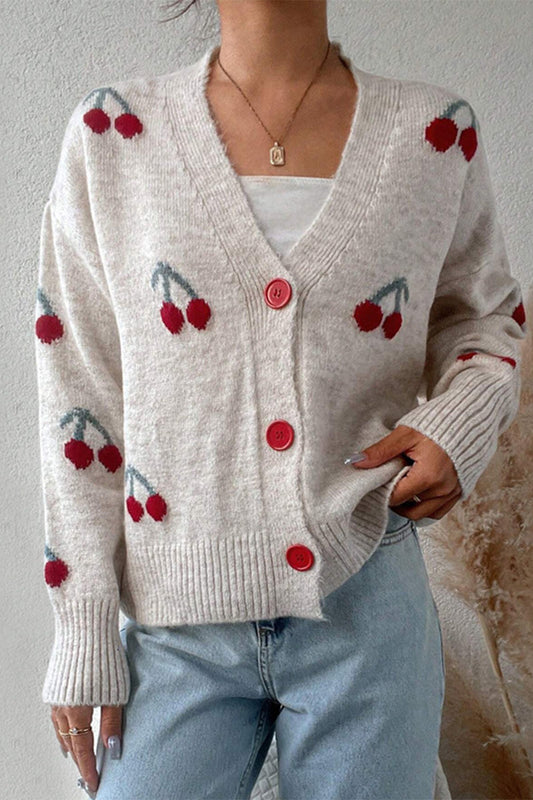 Evelyn | Dames patchwork v-hals trui