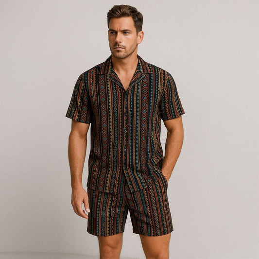 Troy | Stijlvolle Tweedelige Set met Print Heren