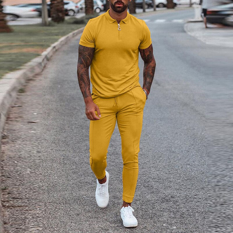 Abraham | Stijlvolle Casual Polo Jogger Set