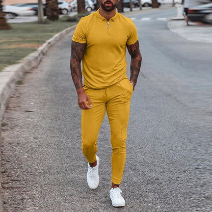Abraham | Stijlvolle Casual Polo Jogger Set