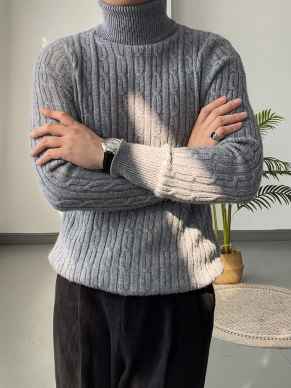Simon | Casual wollen heren coltrui