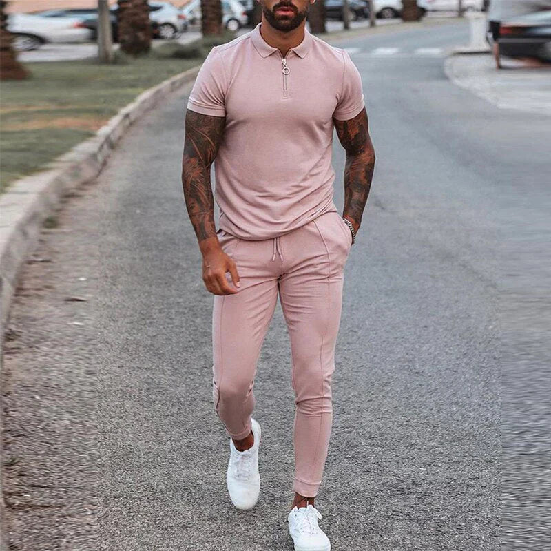 Abraham | Stijlvolle Casual Polo Jogger Set