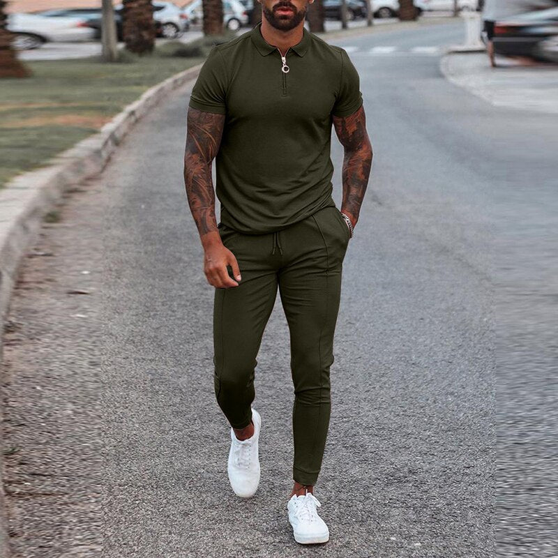 Abraham | Stijlvolle Casual Polo Jogger Set