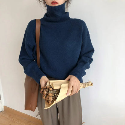 Greta | Dames effen warme coltrui