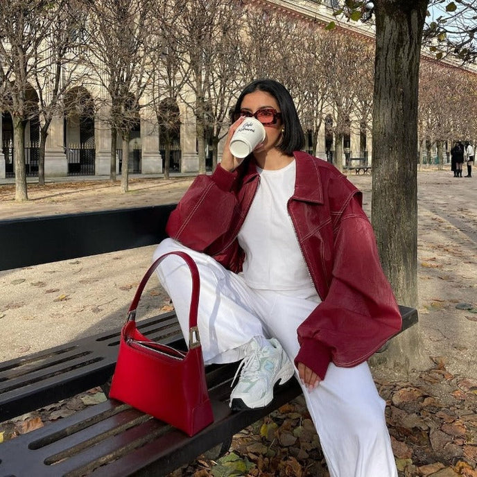 Lily | Oversized Leren Jas voor Dames