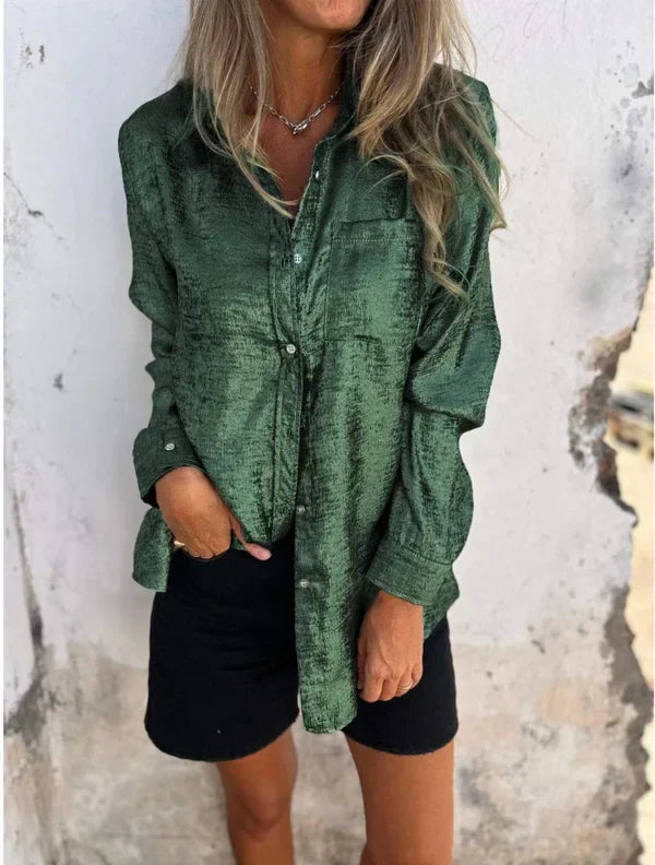 Camila | Elegante Zijdezachte Blouse Met Knoopsluiting