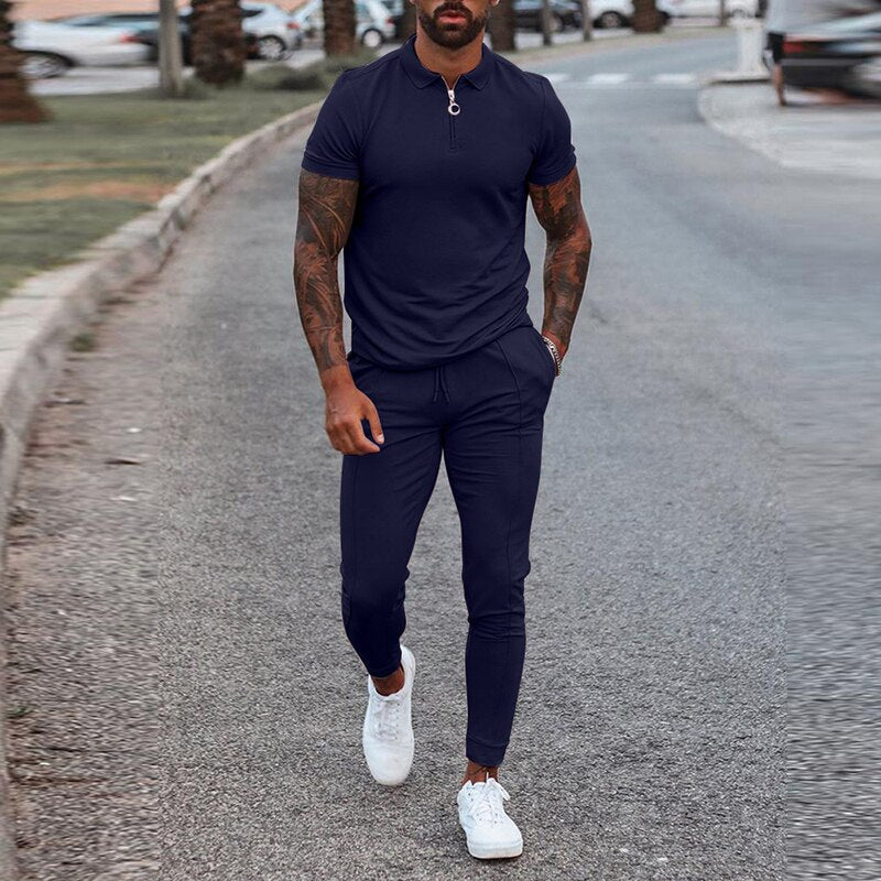 Abraham | Stijlvolle Casual Polo Jogger Set