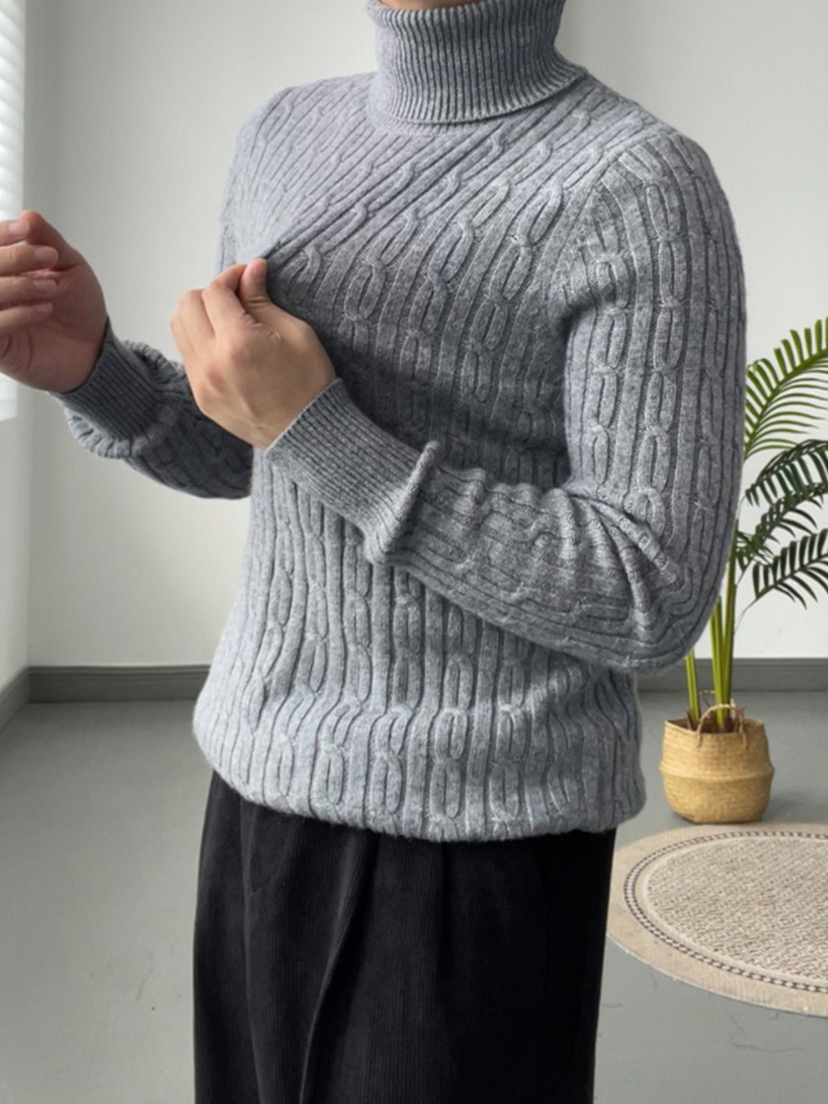 Simon | Casual wollen heren coltrui