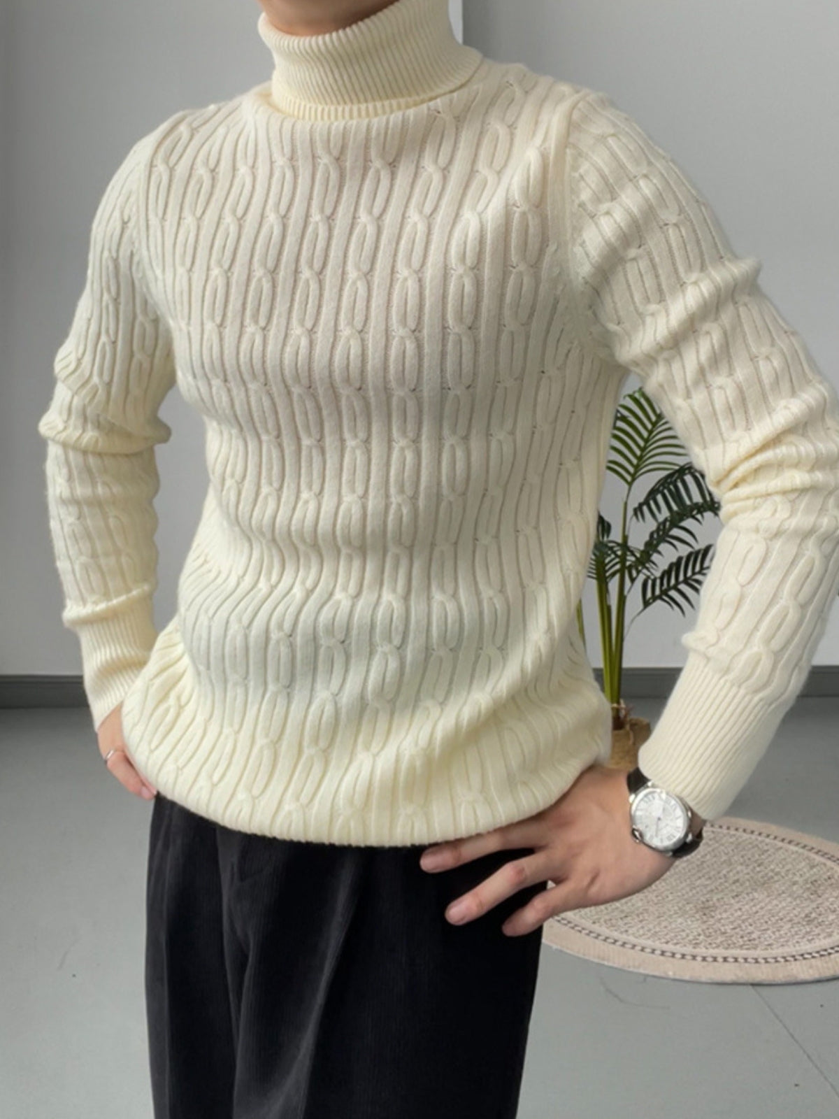 Simon | Casual wollen heren coltrui