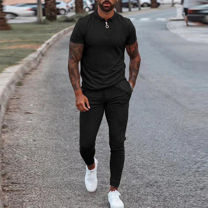 Abraham | Stijlvolle Casual Polo Jogger Set