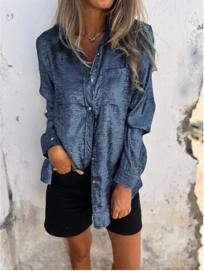 Camila | Elegante Zijdezachte Blouse Met Knoopsluiting