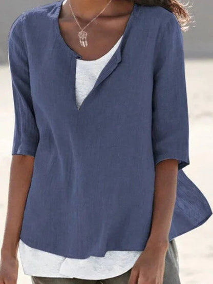 Juliet | Ontspannen Gelaagd Strandshirt