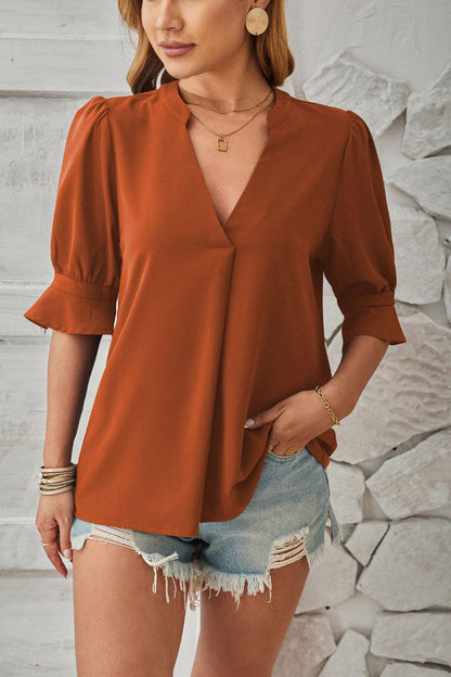 Casey | Zomerse Blouse met Pofmouwen