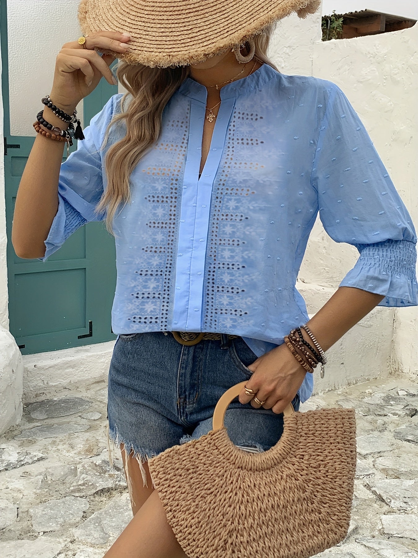 Brianna | Elegante Oogjes Damesblouse