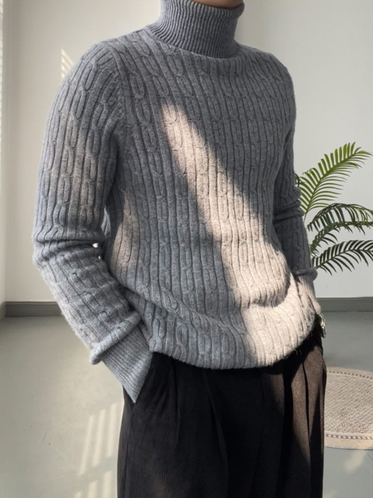 Simon | Casual wollen heren coltrui