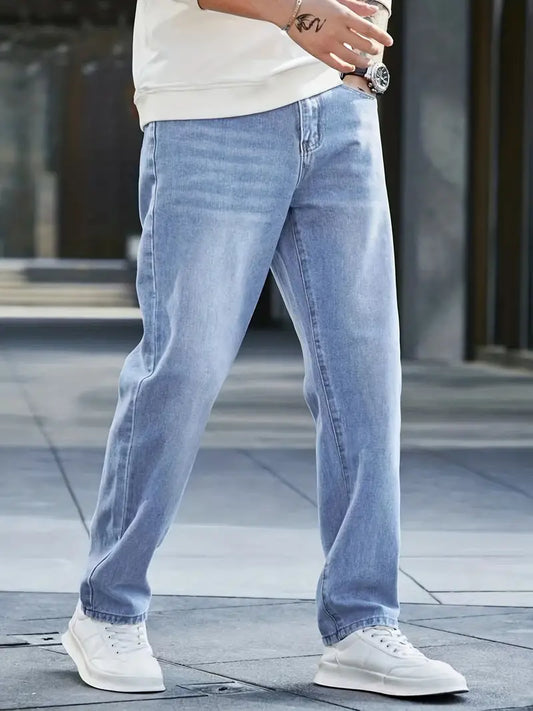 Jonah | Casual Zomerjeans met Rechte Pijpen voor Heren