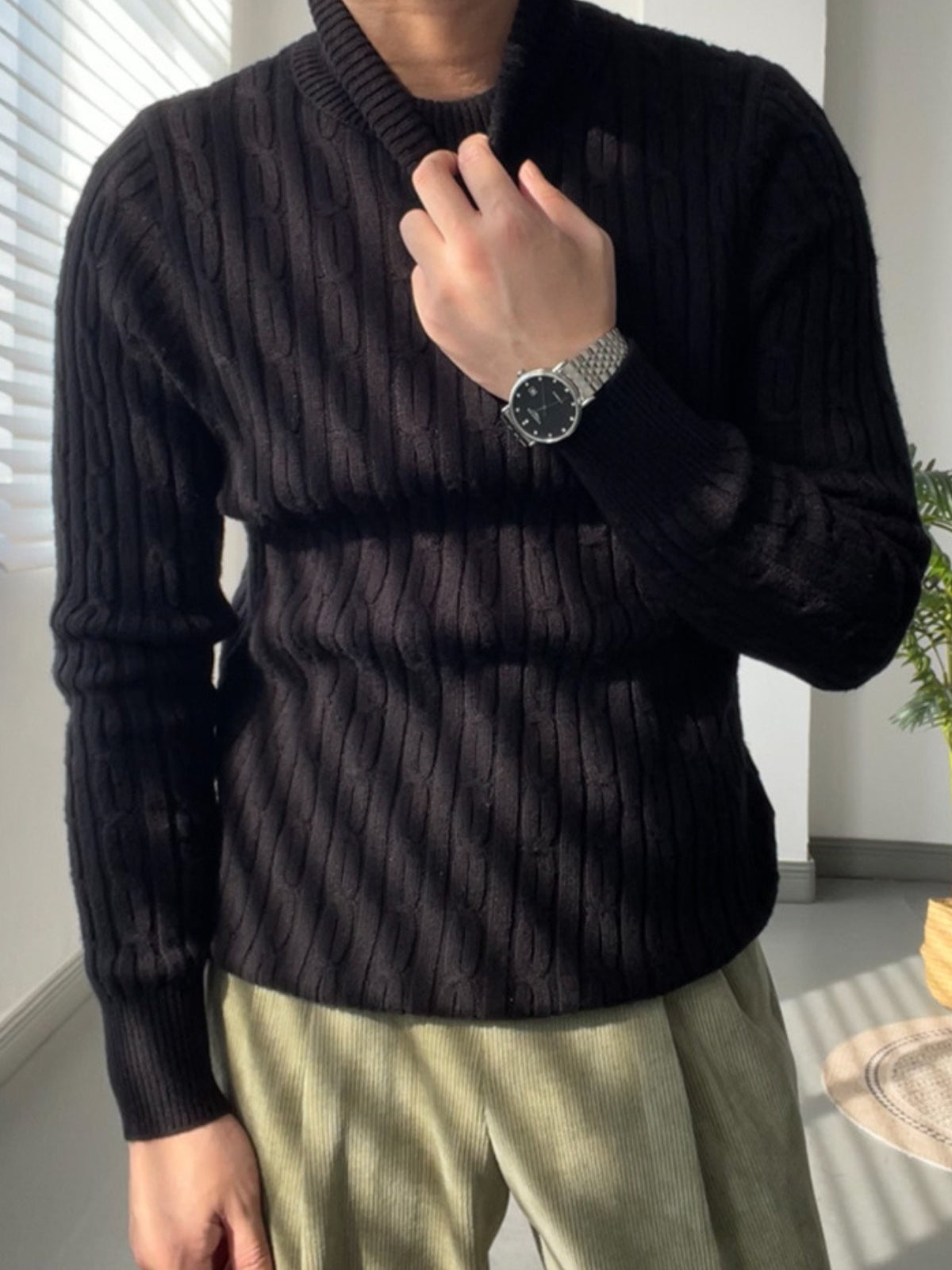 Simon | Casual wollen heren coltrui
