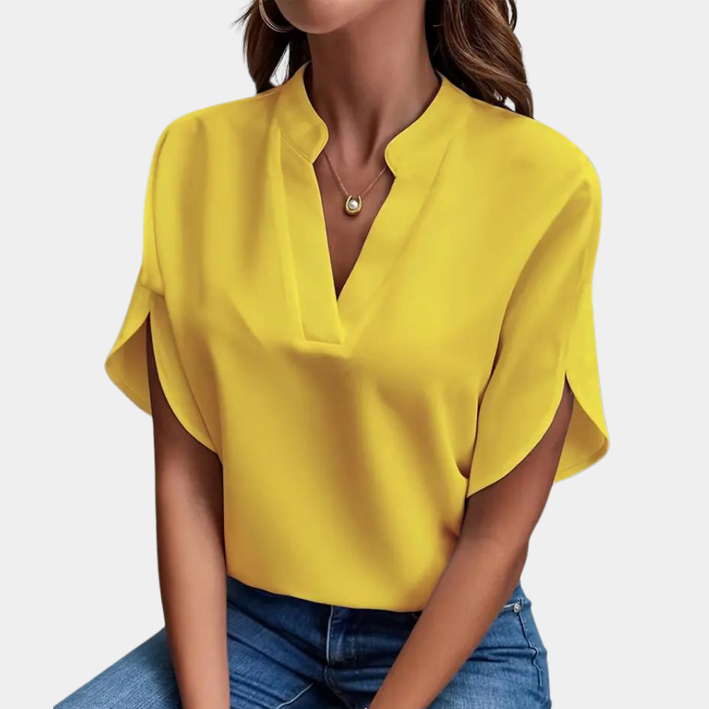 Aiva | Dames zomerblouse met korte mouw