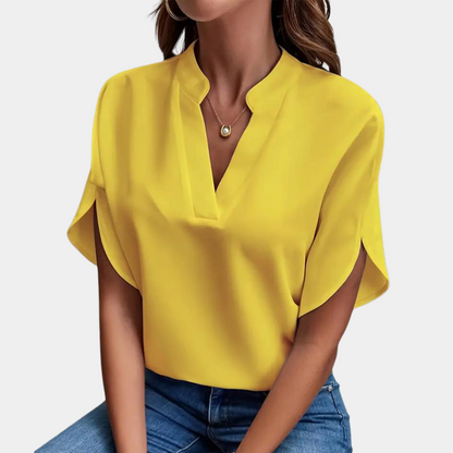 Aiva | Dames zomerblouse met korte mouw