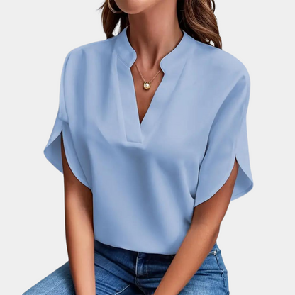 Aiva | Dames zomerblouse met korte mouw