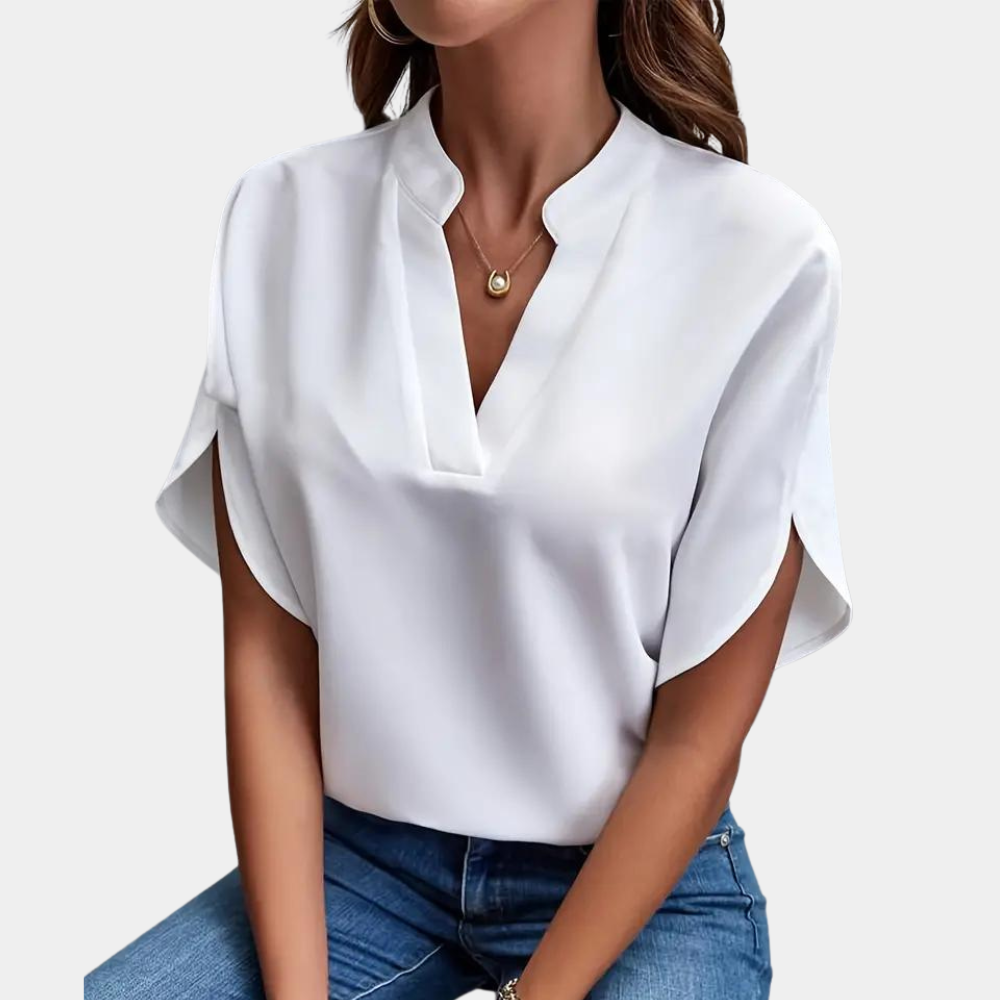 Aiva | Dames zomerblouse met korte mouw