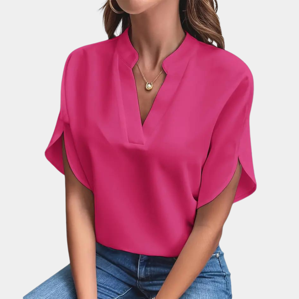 Aiva | Dames zomerblouse met korte mouw