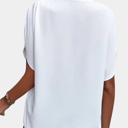 Aiva | Dames zomerblouse met korte mouw