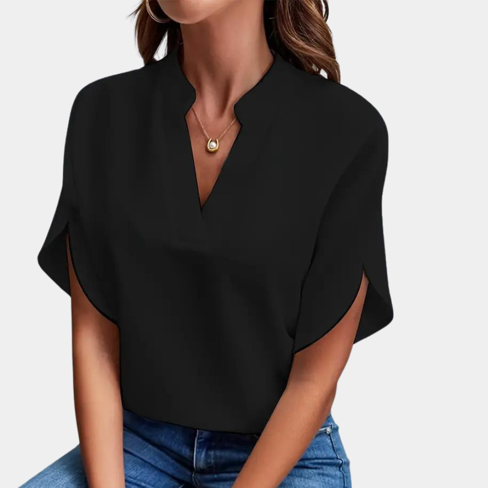 Aiva | Dames zomerblouse met korte mouw