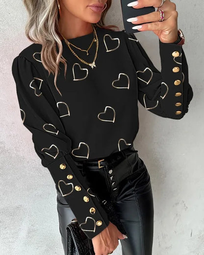 Savannah | Stijlvolle Blouse met Manchetten en Knopen