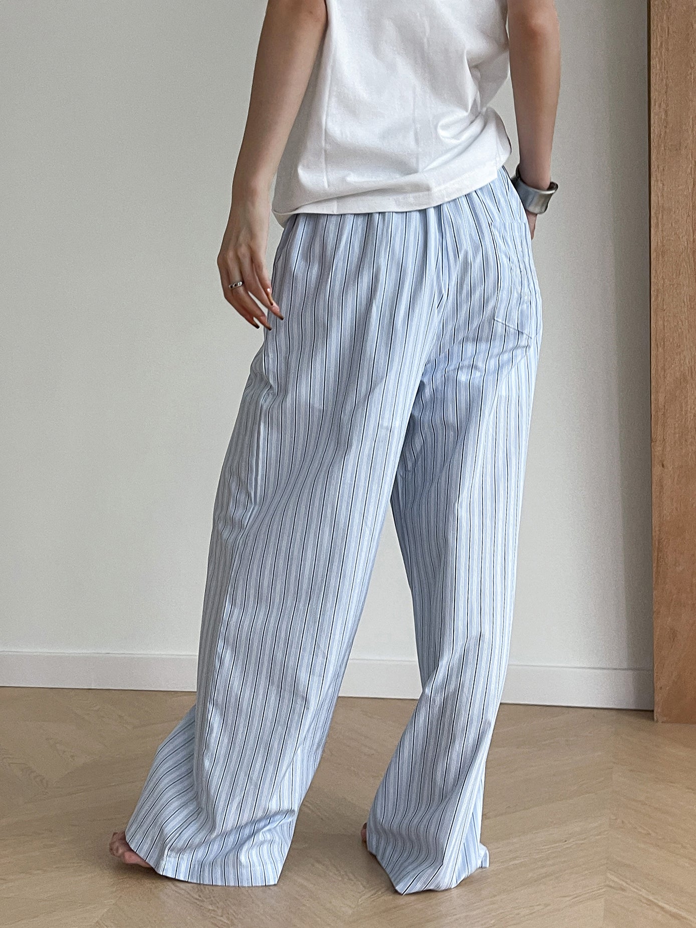 Ellie | Gestreepte Loungebroek met Slimme Pasvorm