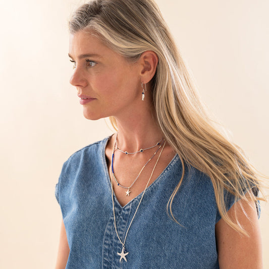 Maya | Gelaagde Zilveren Sterrenketting