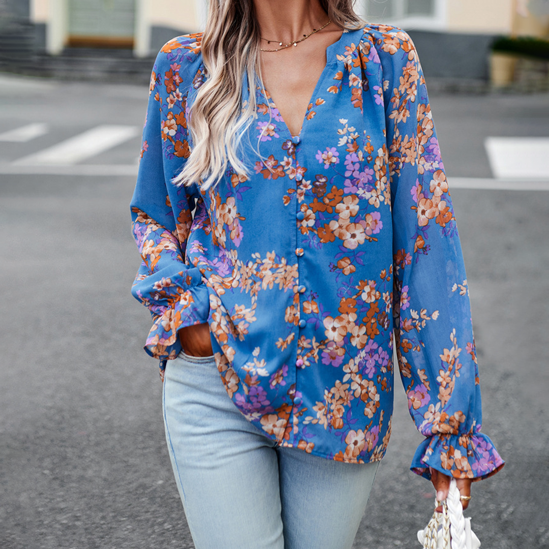 Samantha | Stijlvolle Zomerblouse met Bloemenprint voor Dames