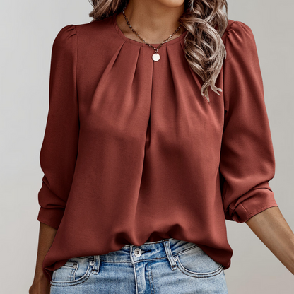 Brittany | Damesblouse met pofmouwen