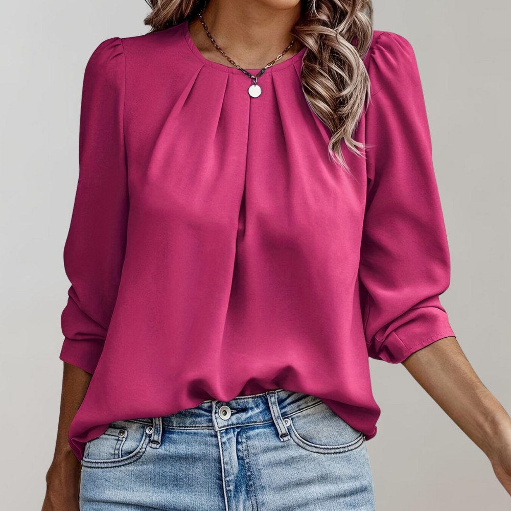Brittany | Damesblouse met pofmouwen