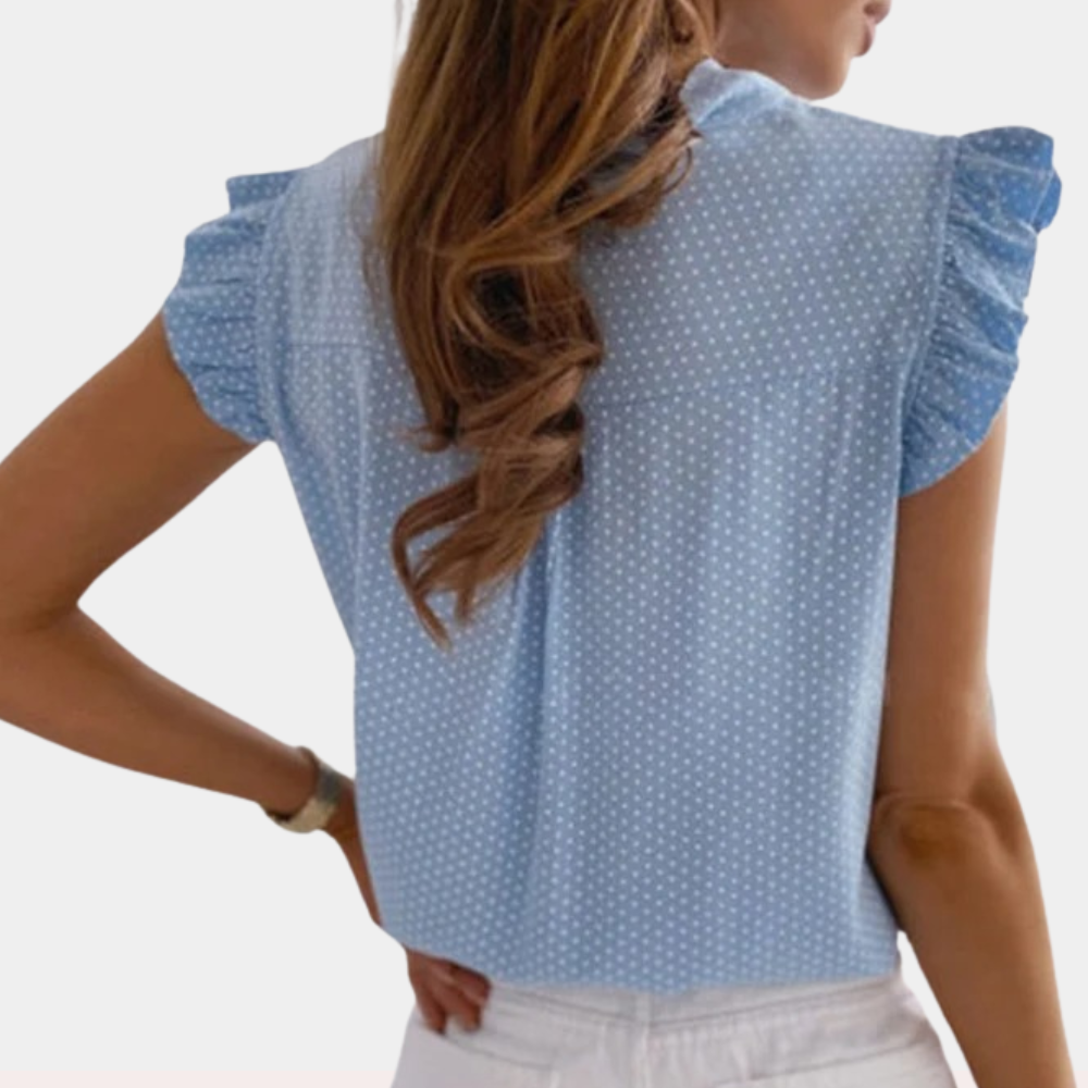 Piper | Mouwloze Blouse Met Strikdetail