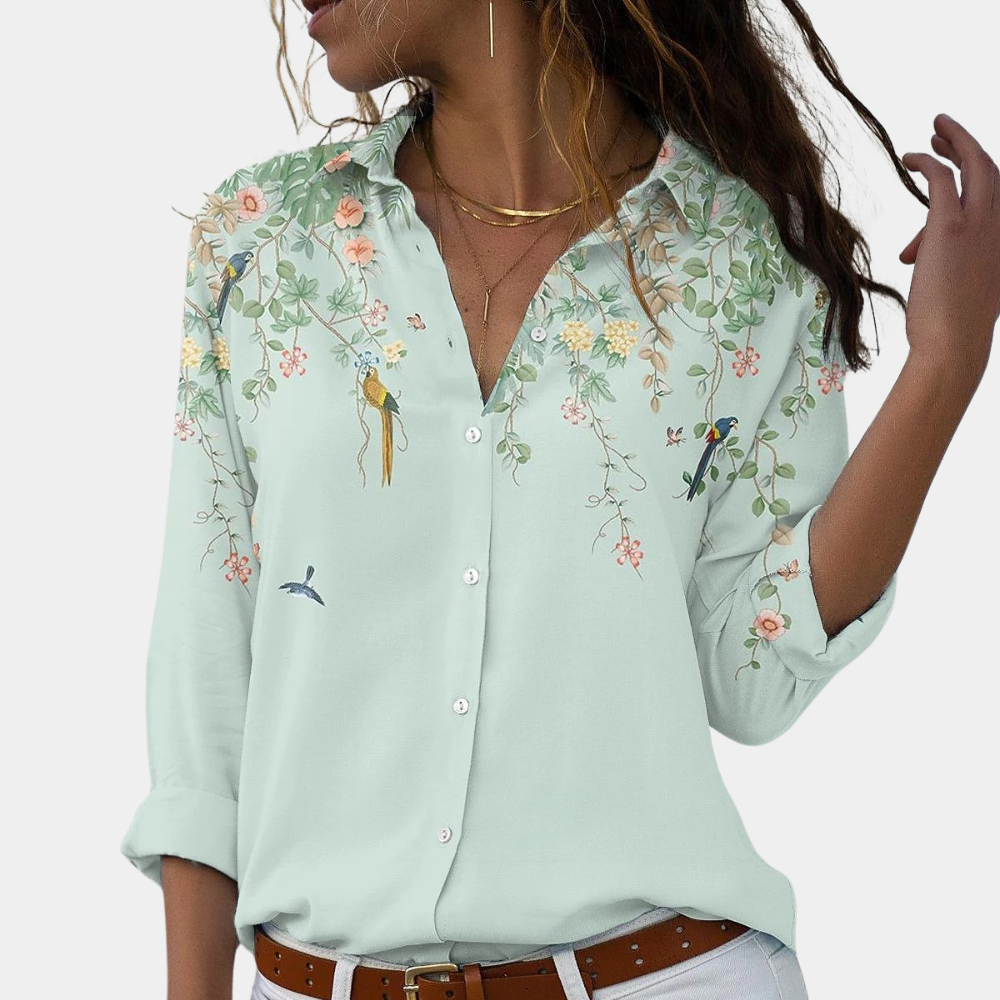 Vivian | Stijlvolle Zomerse Bloemenblouse