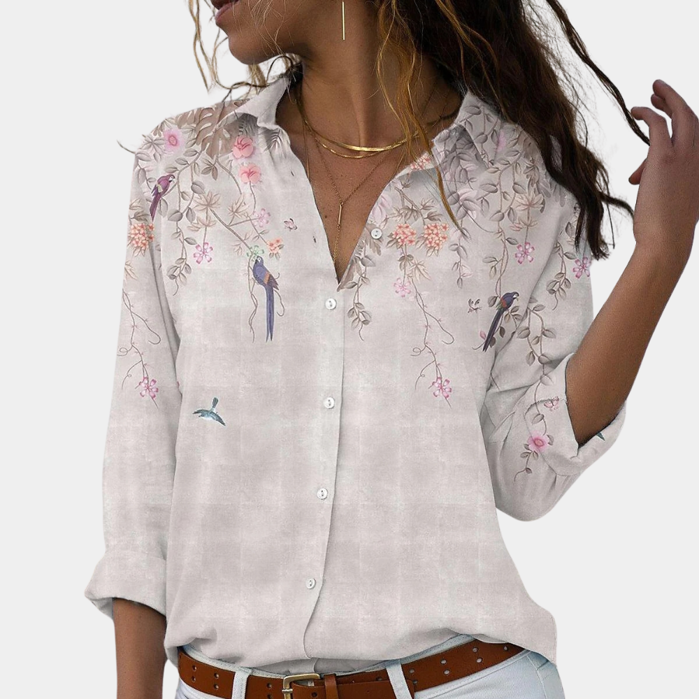 Vivian | Stijlvolle Zomerse Bloemenblouse
