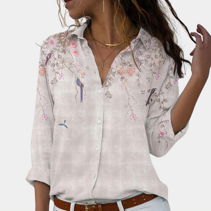 Vivian | Stijlvolle Zomerse Bloemenblouse