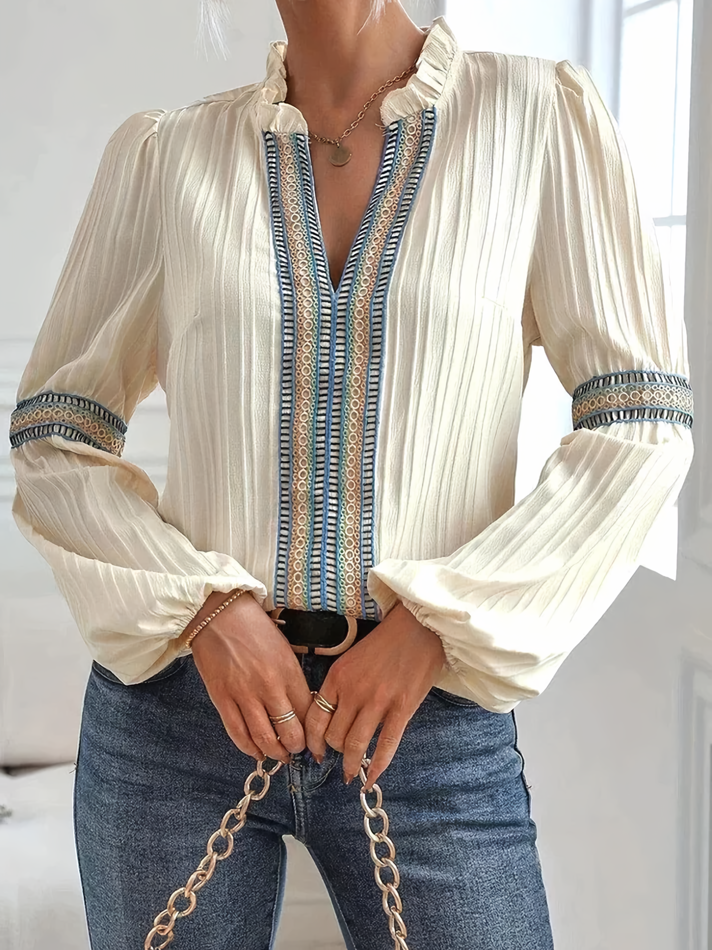 Danna | Blouse met Lange Mouwen voor Dames