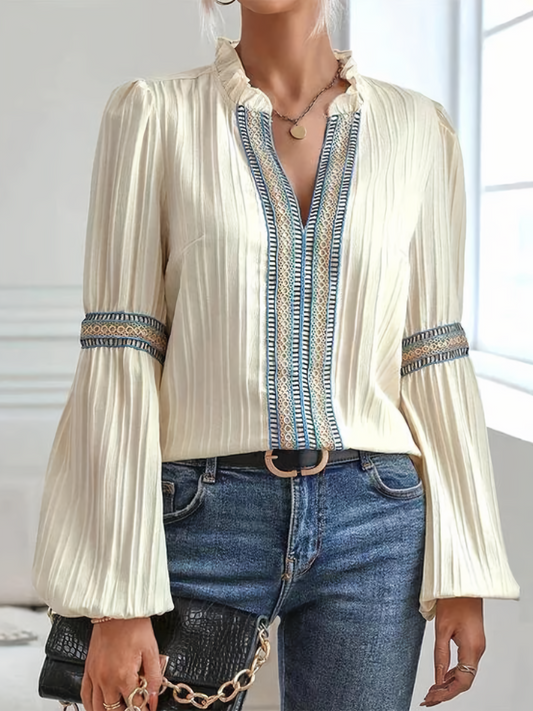 Paige | Dames Geplooide Blouse