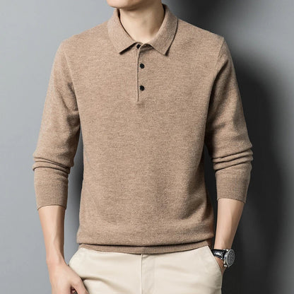 Premium | Heren polo trui wolmix