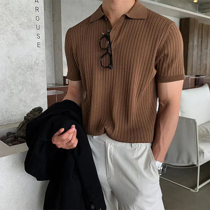 Topman | Stijlvolle Geribde Poloshirt